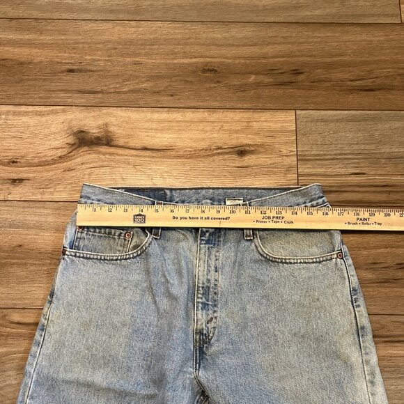 Men's VTG Levis 505 Regular Fit Denim Jeans 34x30 Blue Y2K  Distressed Bleached - Picture 10 of 11